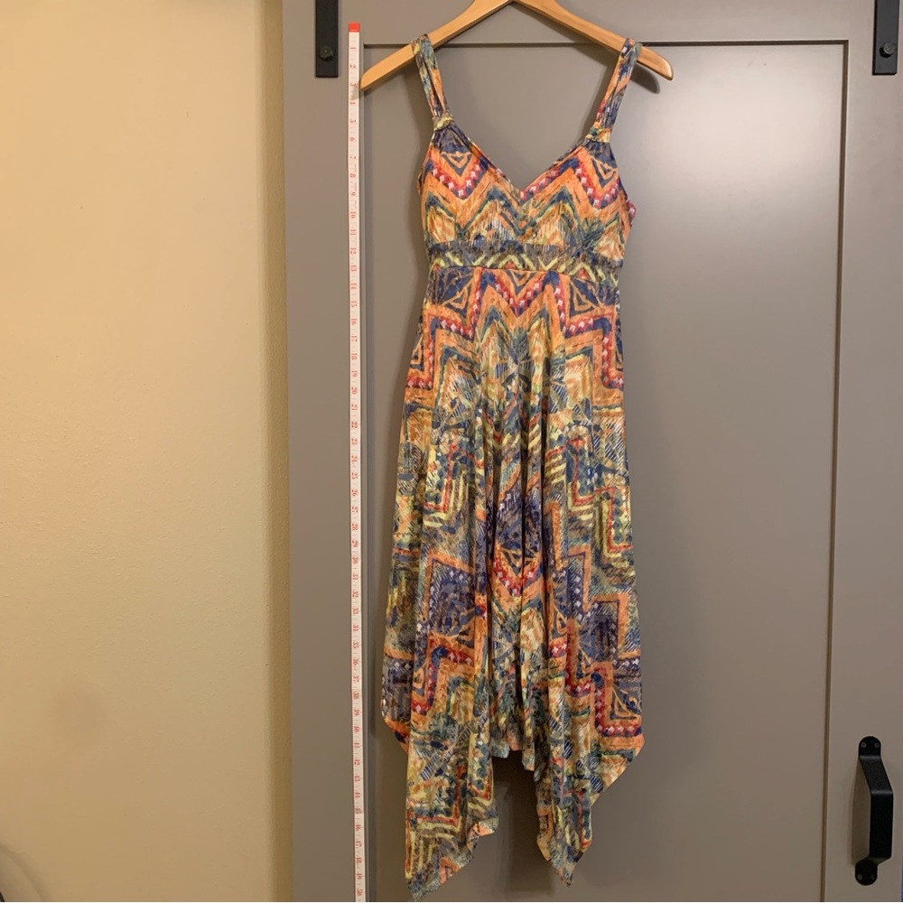 American Rag Multicolor Zigzag High Low Midi Dress Women’s XS
